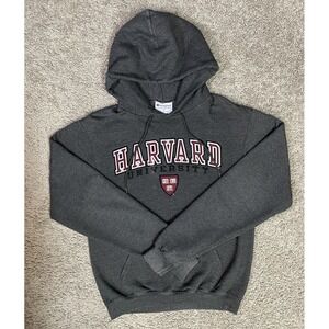 Harvard University Sweatshirt Mens Sm Gray Hoodie‎ Champion Fleece Drawstring